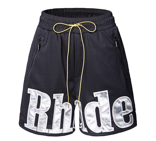 Rhude Rh Logo Shorts Mesh Black