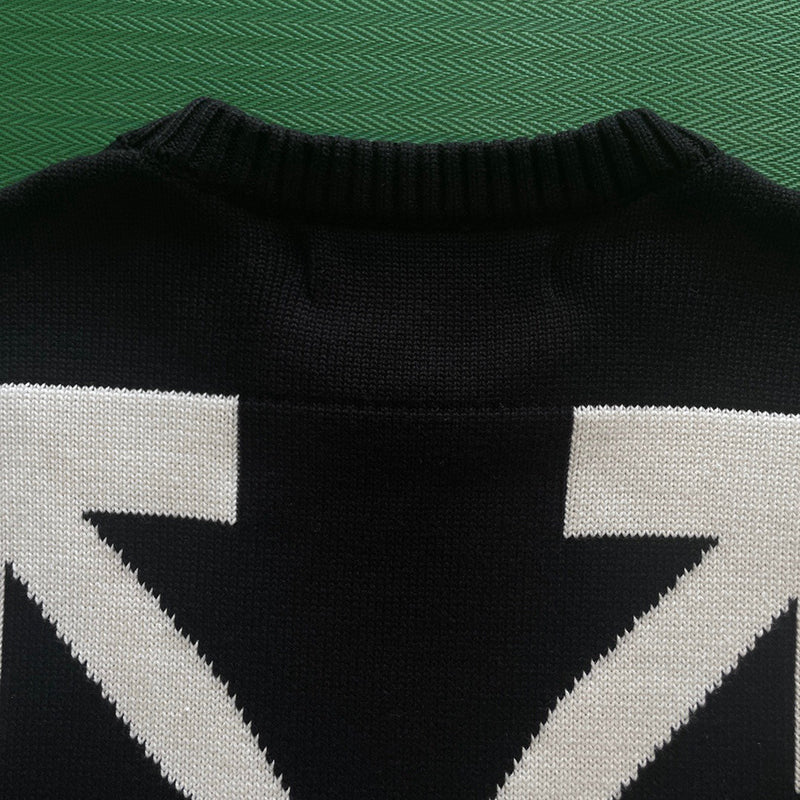 Off-White Diag Arrows Knit Sweater Black Red