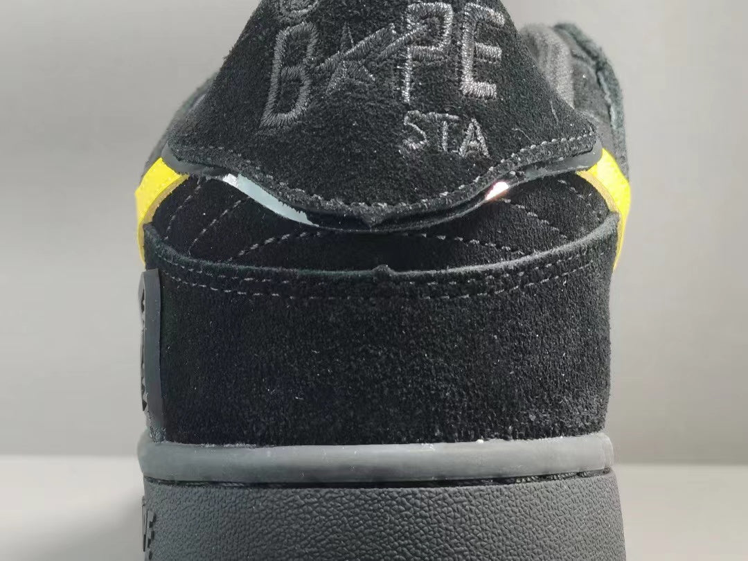 A Bathing Ape Sk8 Sta Black Electric Yellow