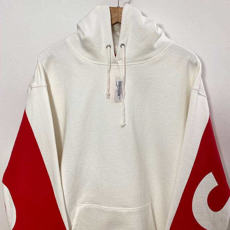 Supreme Big Logo Hooded Sweatshirt White