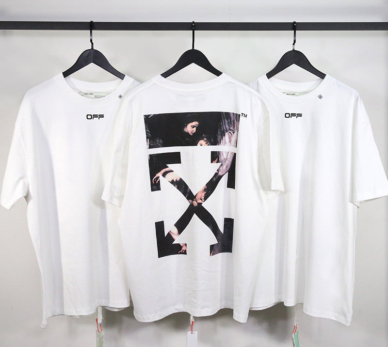 Off-White Oversized Fit Caravaggio Arrows T-shirt White/Multicolor