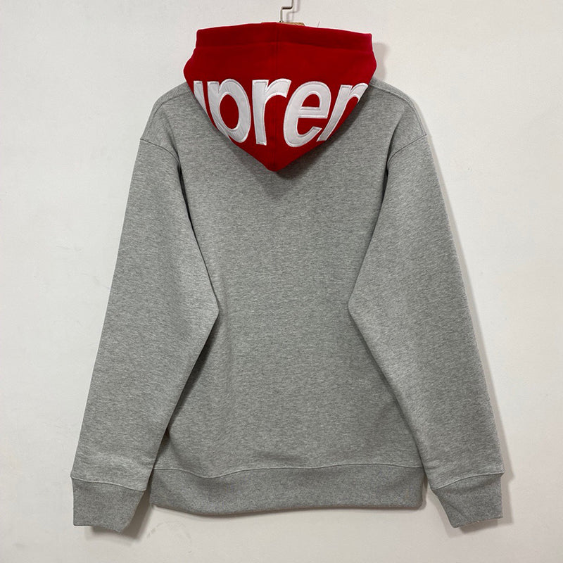 Supreme Contrast Hooded Sweatshirt Heather Grey