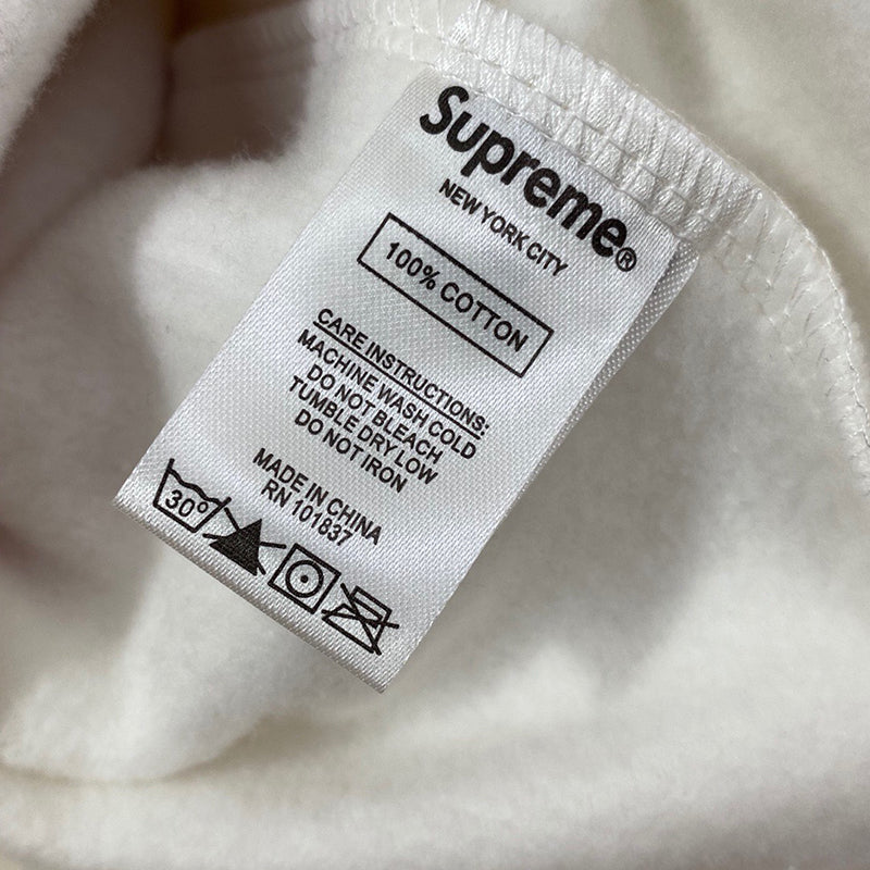 Supreme Big Logo Hooded Sweatshirt White