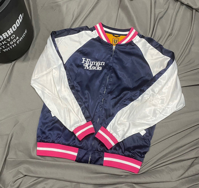 Human Made Girls Dont Cry Satin Varsity Jacket