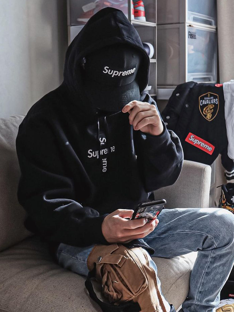 Supreme Cross Box Logo Hooded Sweatshirt