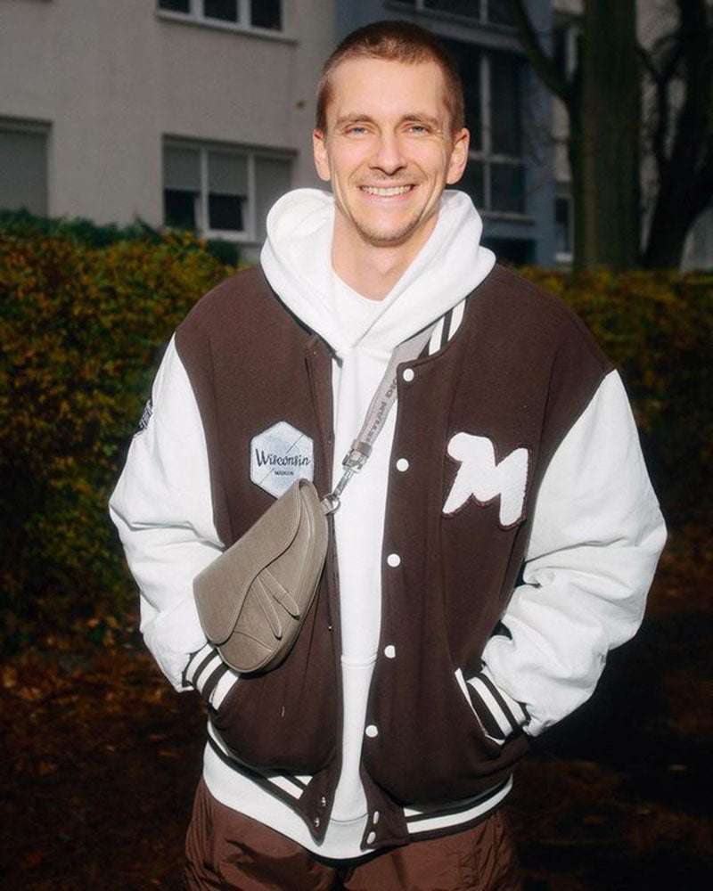 Madison Wisoonsty Varsity Jacket Brown