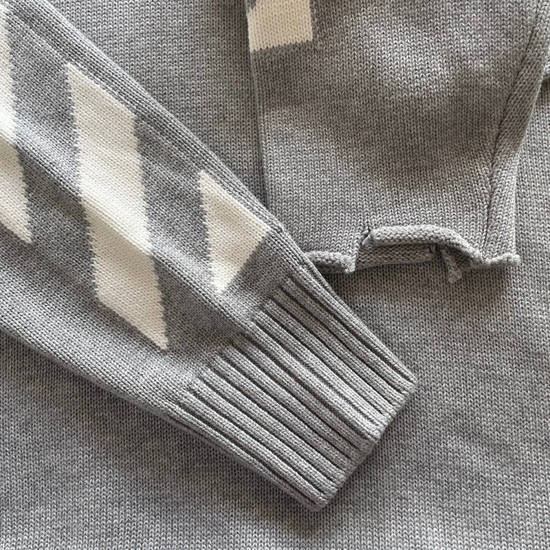 Off-White Diag Arrows Knit Sweater Olive / Orange