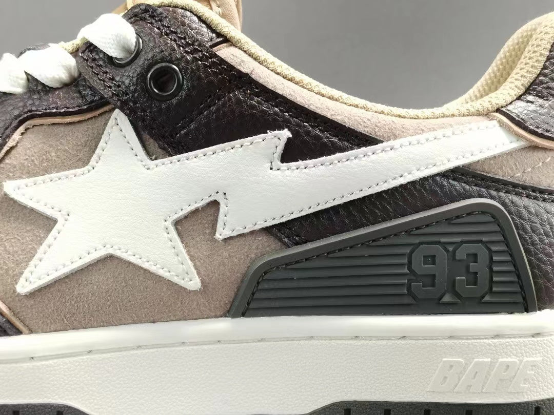 A Bathing Ape Bape SK8 Sta Brown Ivory