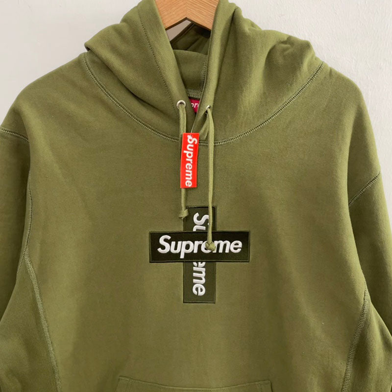 Supreme Cross Box Logo Hooded Sweatshirt