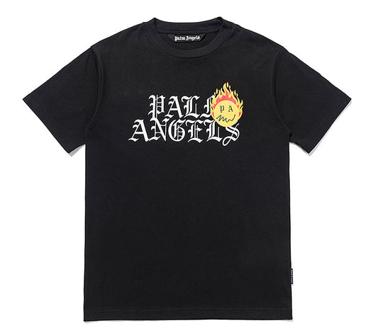 Palm Angels Burning Head Logo Short-Sleeve Tee