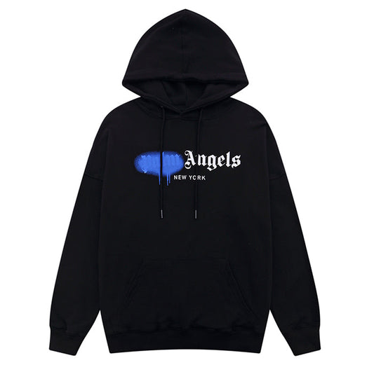 Palm Angels NY Sprayed Hoodie 'Black/Blue'