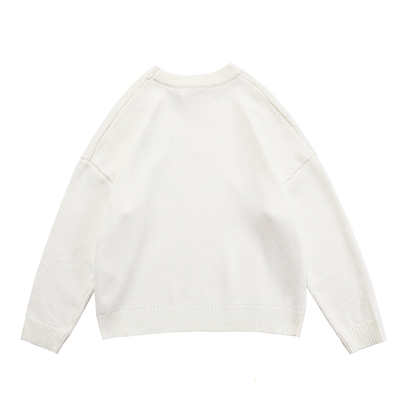 AMI Paris Ami de Coeur logo Crewneck knitted - White