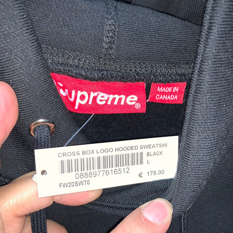 Supreme Cross Box Logo Hooded Sweatshirt