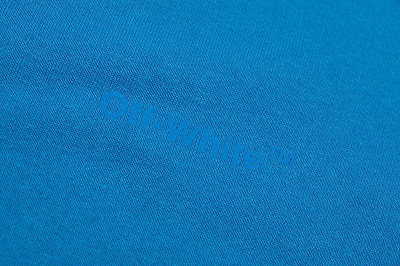 OFF-WHITE RUBBER STRIPES SKATE CREW SWEAT Cyan