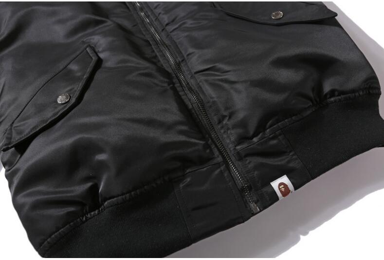 BAPE Undefeated Woodland Camo Sleeve Capsule Shark MA1 Bomber Flight Jacket Black/Green