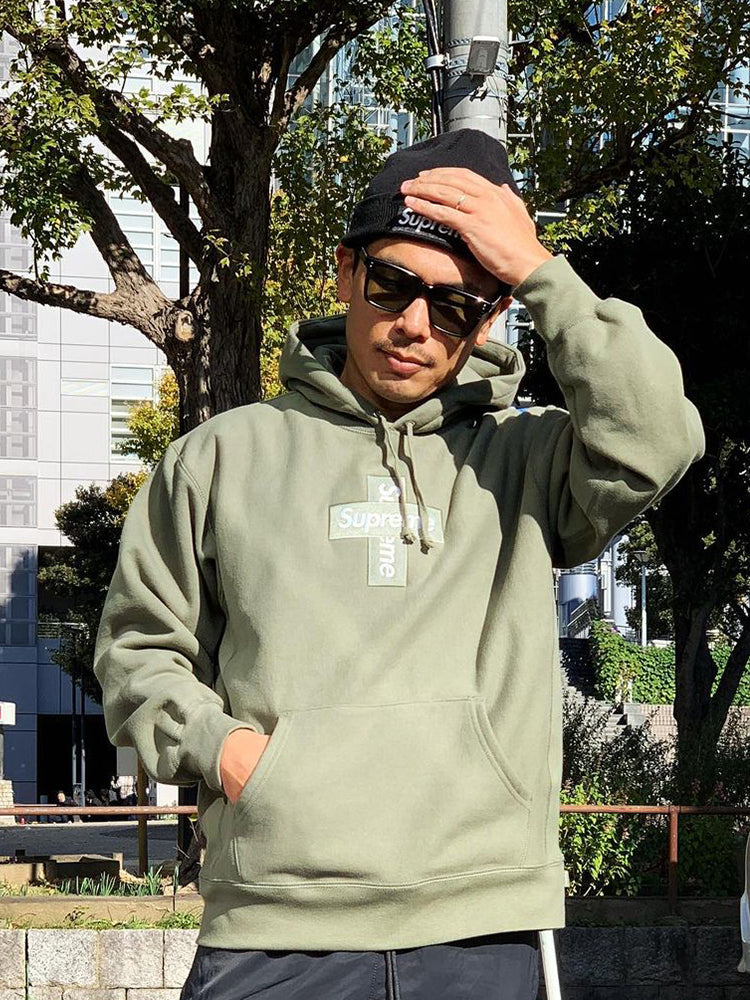 Supreme Cross Box Logo Hooded Sweatshirt