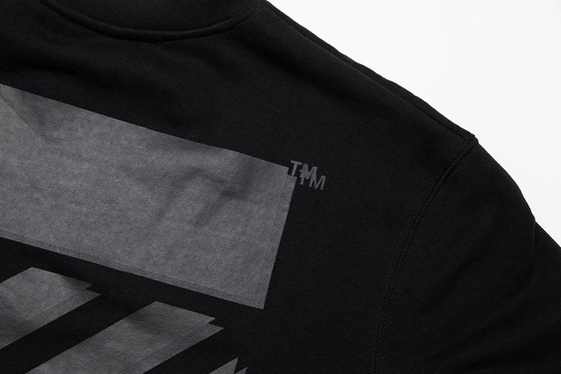 OFF-WHITE RUBBER STRIPES SKATE CREW SWEAT Black