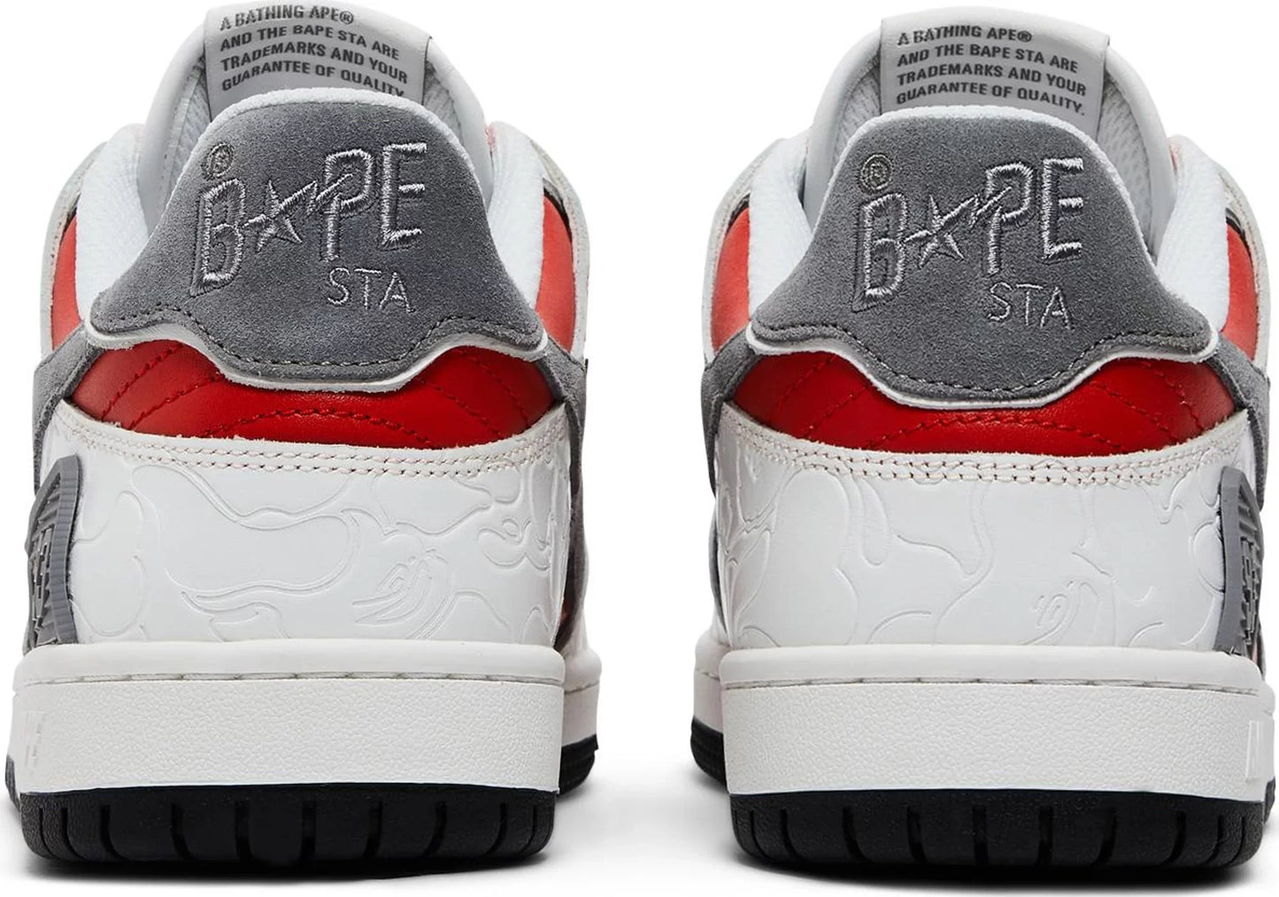 A Bathing Ape Bape SK8 Sta 'White Red'