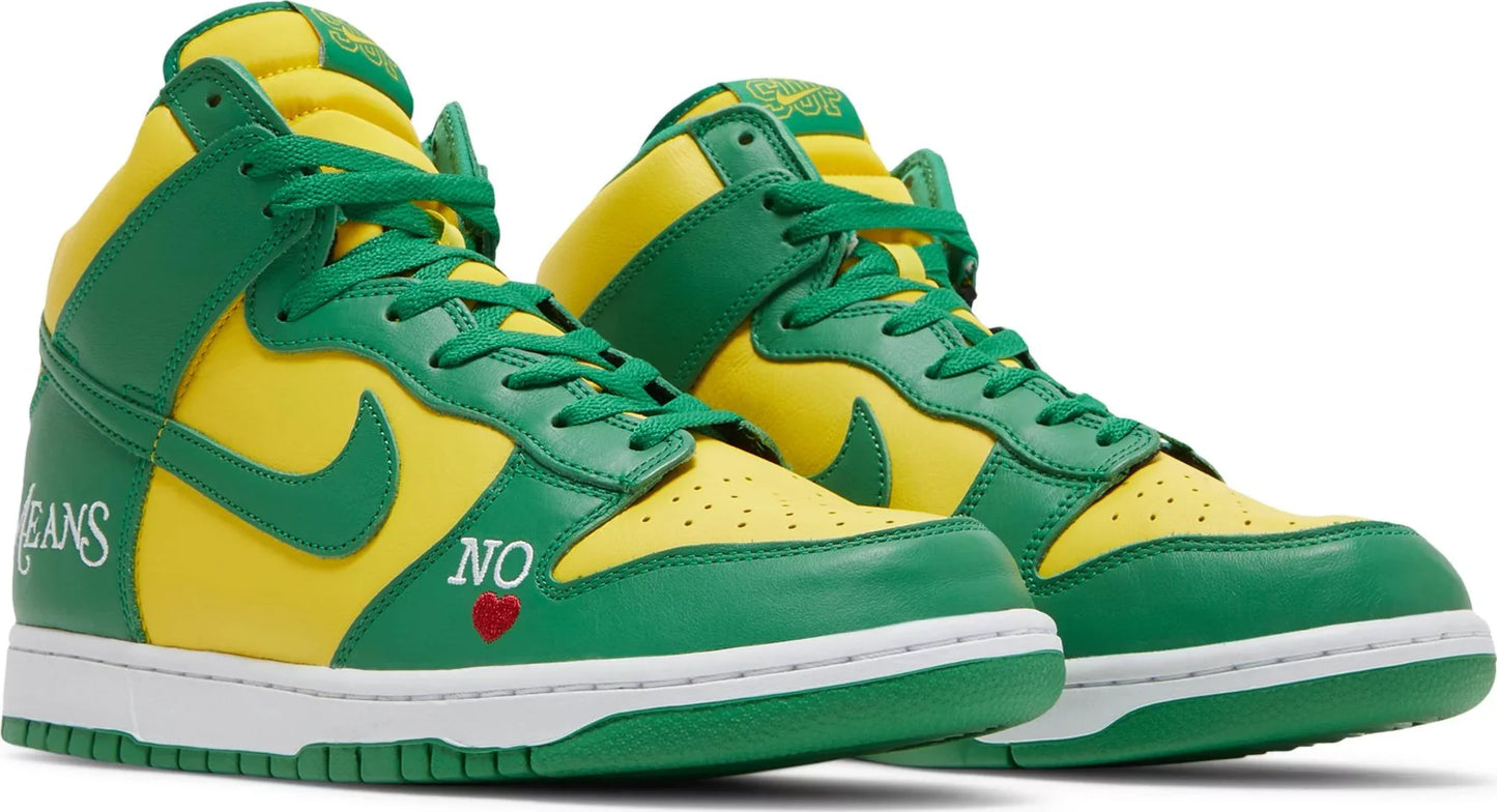 Supreme x Dunk High SB 'By Any Means - Brazil'