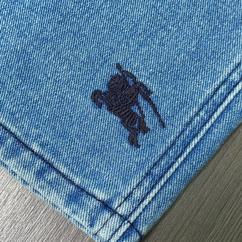 Supreme Burberry Denim Short Washed Blue