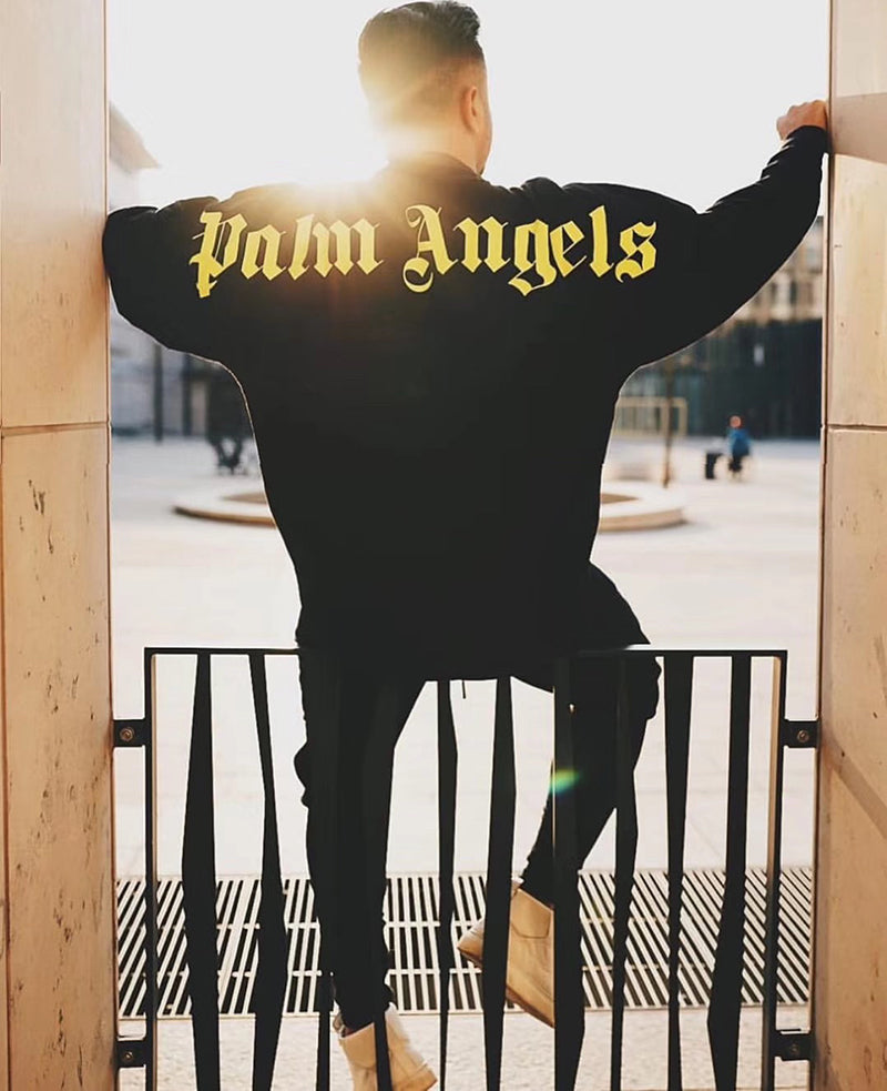 Palm Angels Logo Mock Neck Longsleeve T-Shirt