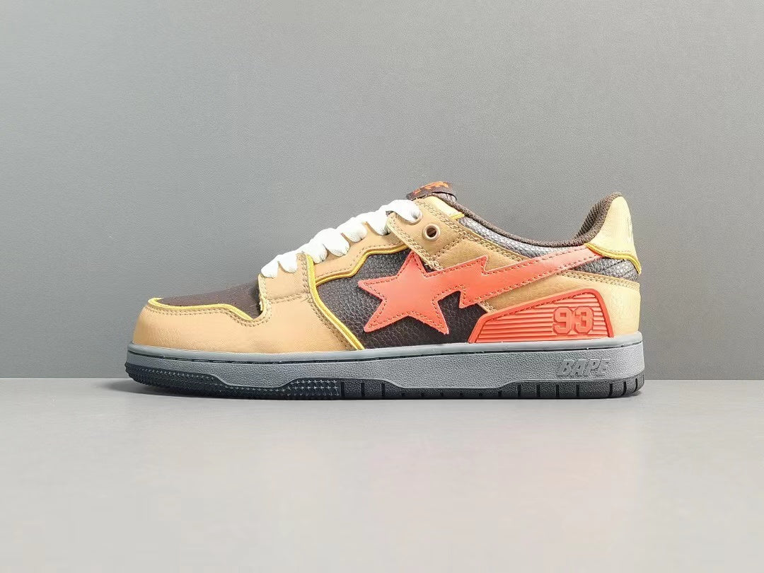 A Bathing Ape Bape SK8 Sta Brown Orange