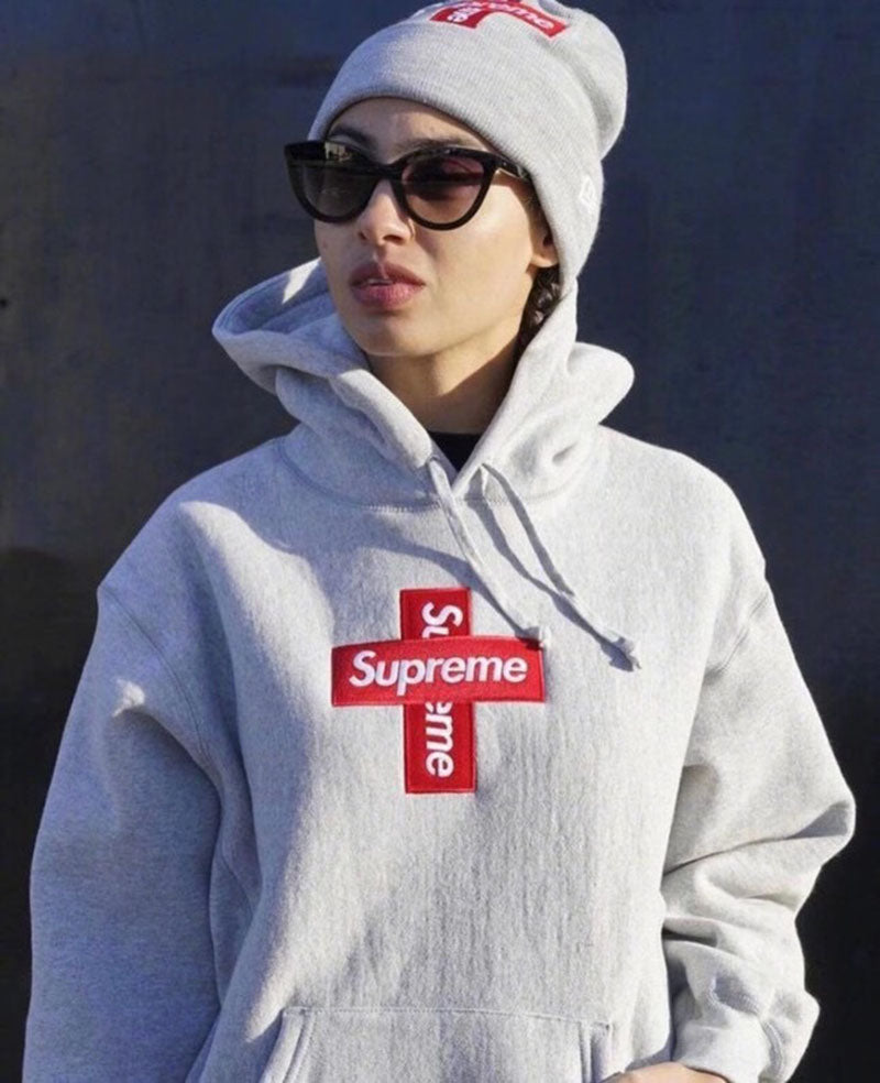 Supreme Cross Box Logo Hooded Sweatshirt