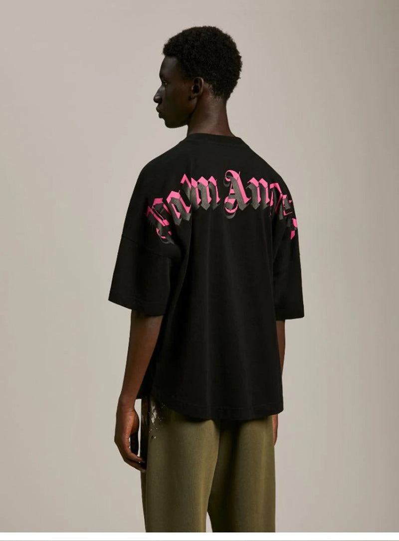 Palm Angels Doubled Logo Crewneck T-shirt
