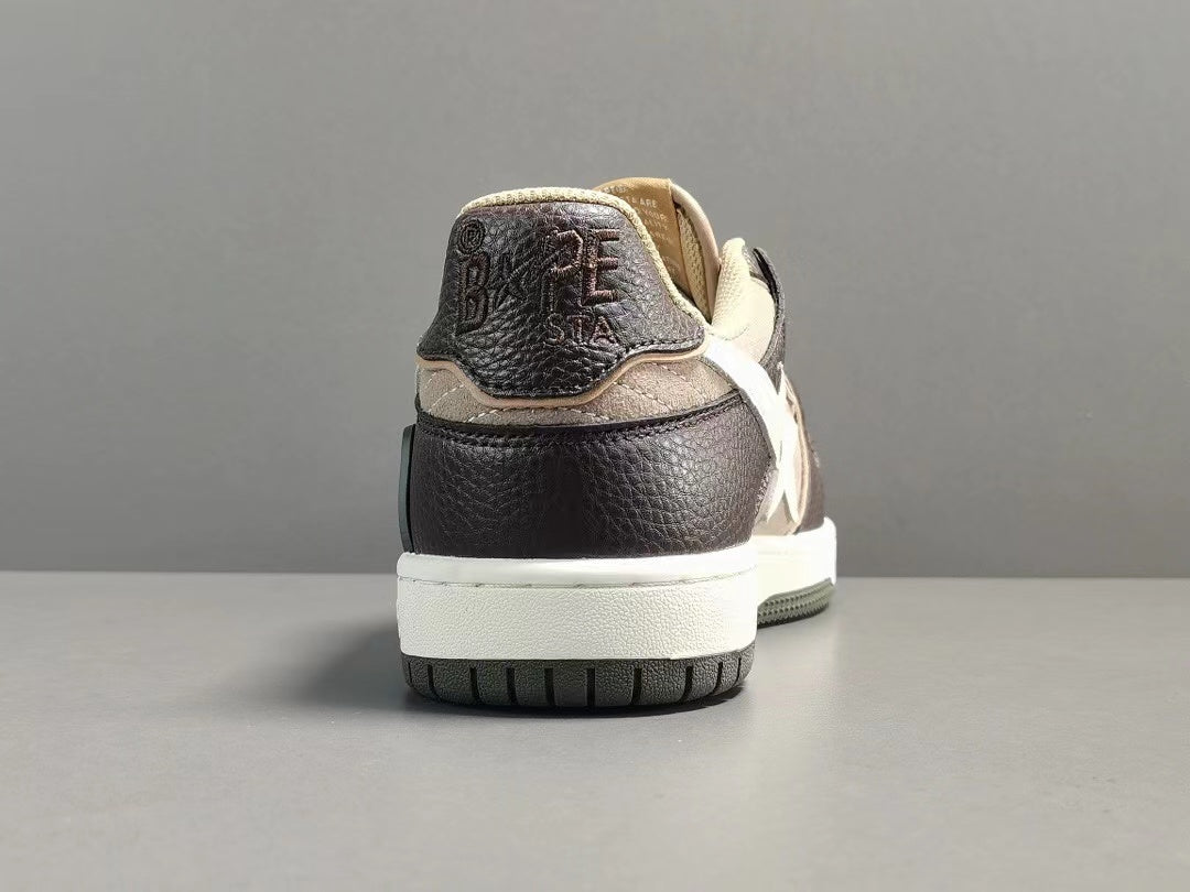 A Bathing Ape Bape SK8 Sta Brown Ivory