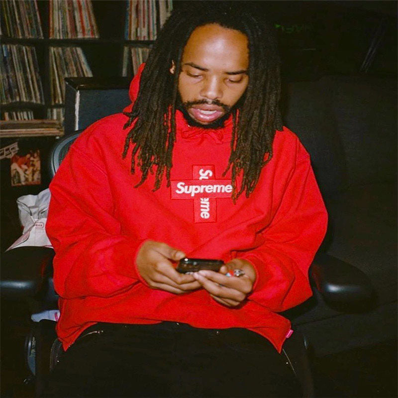 Supreme Cross Box Logo Hooded Sweatshirt