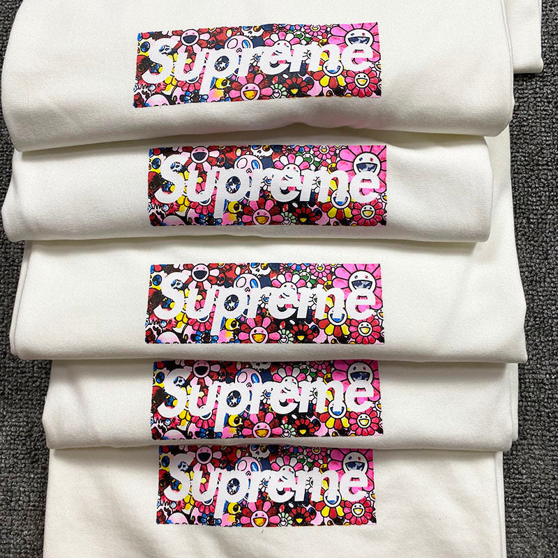 Supreme Takashi Murakami COVID-19 Relief Box Logo Tee White