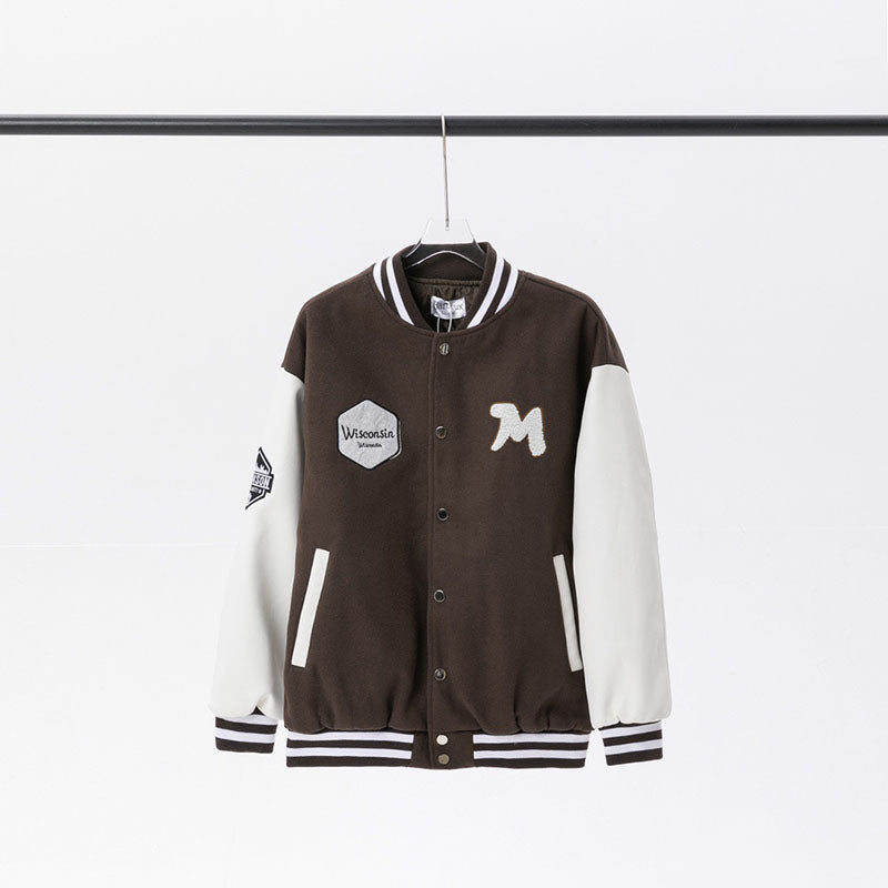 Madison Wisoonsty Varsity Jacket Brown