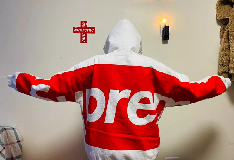 Supreme Big Logo Hooded Sweatshirt White