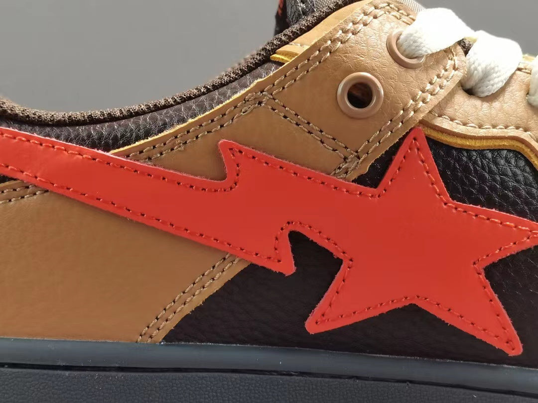 A Bathing Ape Bape SK8 Sta Brown Orange