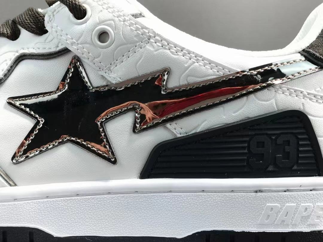 A Bathing Ape Bape SK8 Sta White Silver