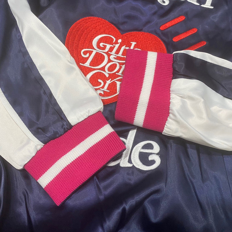 Human Made Girls Dont Cry Satin Varsity Jacket