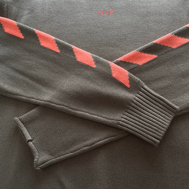 Off-White Diag Arrows Knit Sweater Black Red