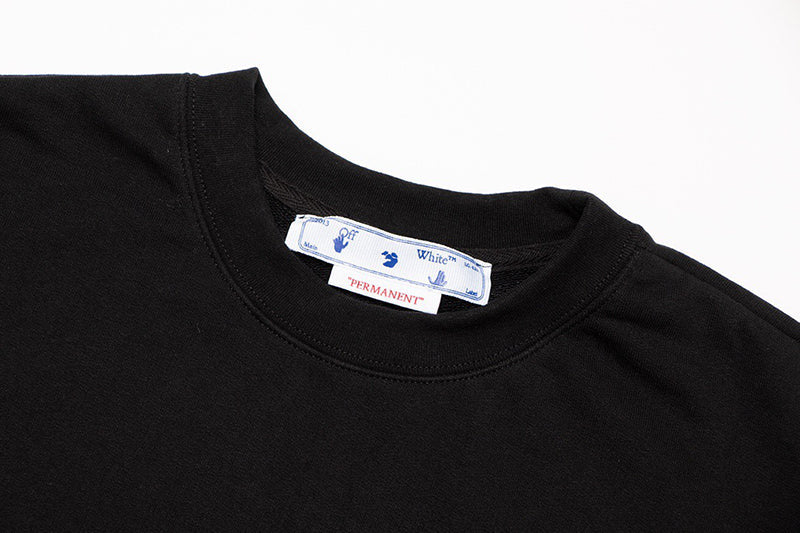 OFF-WHITE RUBBER STRIPES SKATE CREW SWEAT Cyan