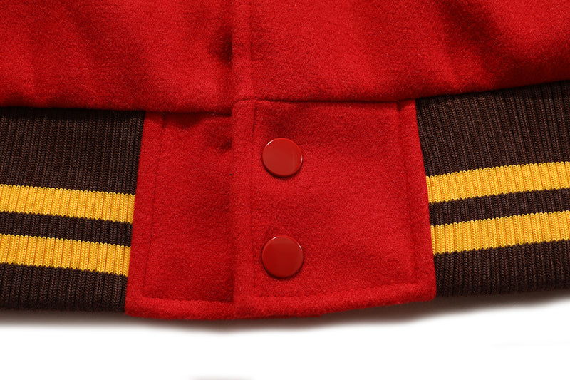 Vandy The Pink 4 Year Anniversary Varsity Jacket "Red Burguer"