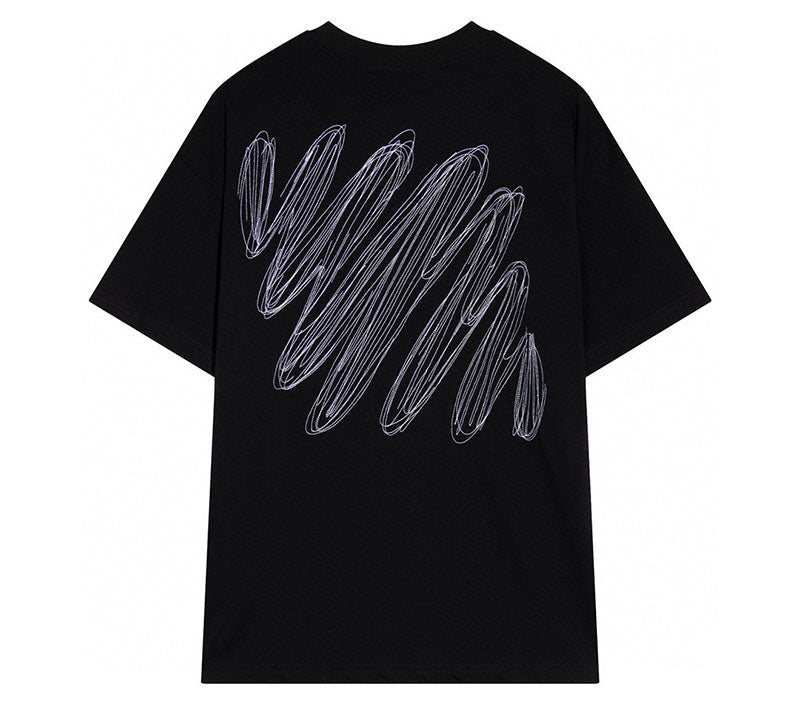 Off-White c/o Virgil Abloh T-shirt With Scribble Skate Logo in Black