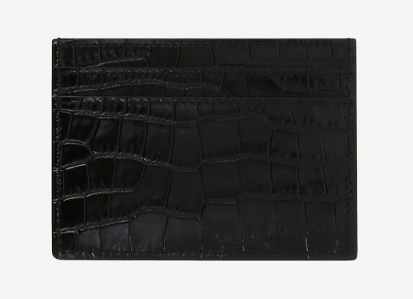 Saint Laurent - Cardholder Black/Gold Croco