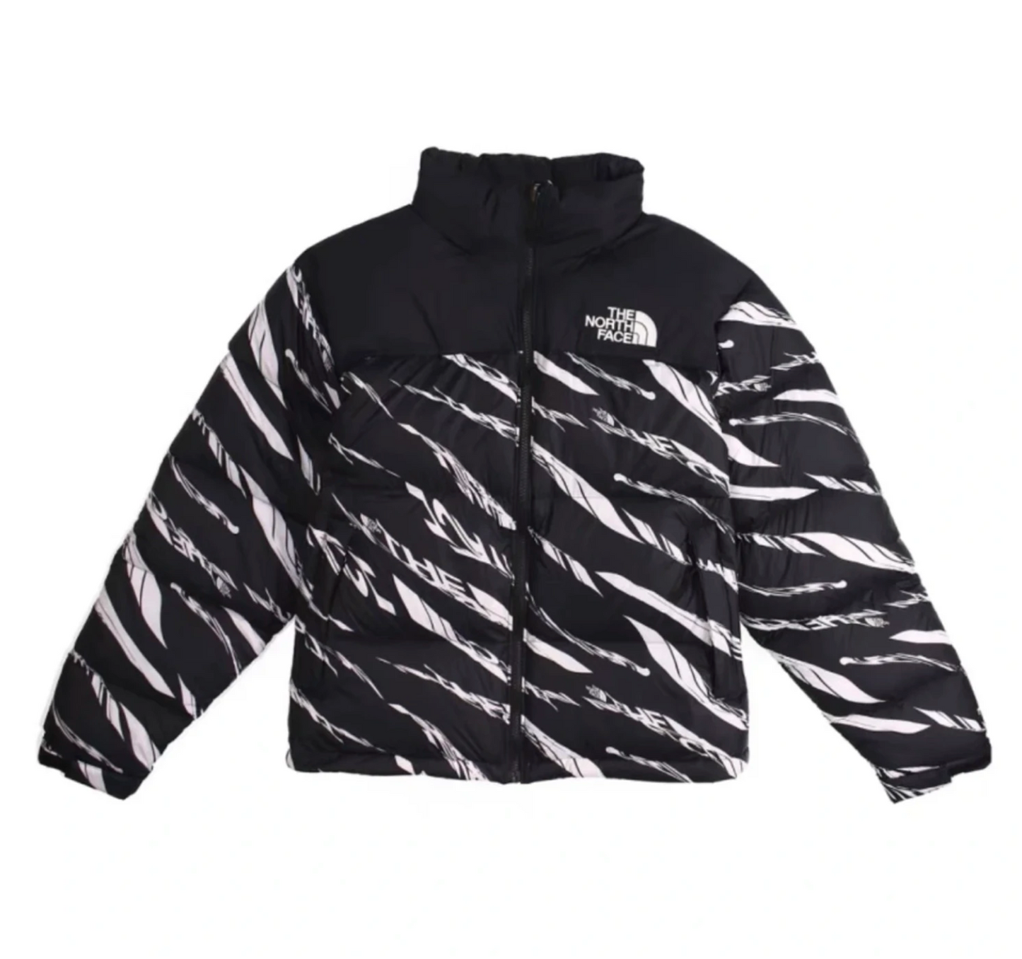THE NORTH FACE 1996 NUPSET ZEBRA LOGO PATTERN JACKET BLACK
