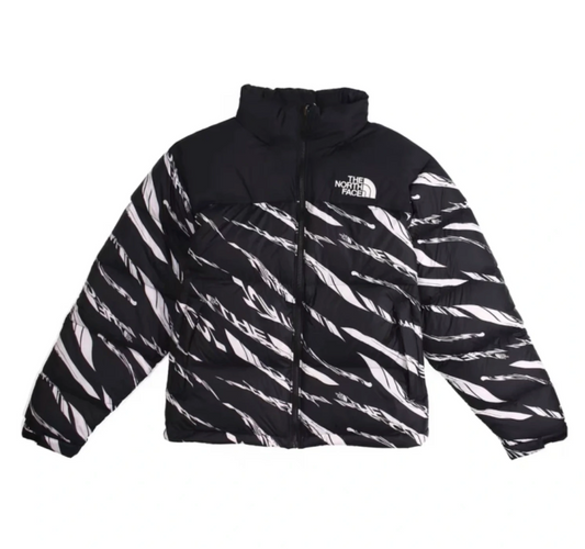 THE NORTH FACE 1996 NUPSET ZEBRA LOGO PATTERN JACKET BLACK