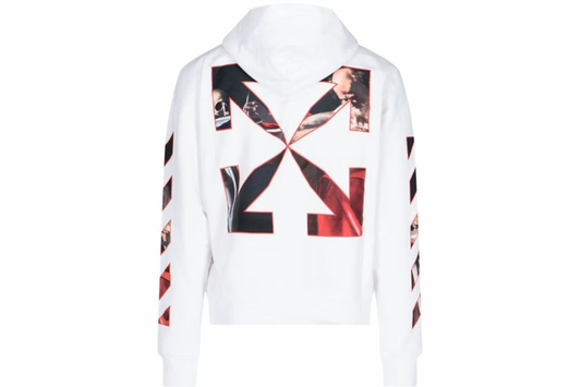 Off-White Caravaggio Diag Sleeve Hoodie - White