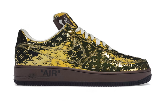 Louis Vuitton Nike Air Force 1 Low By Virgil Abloh Metallic Gold