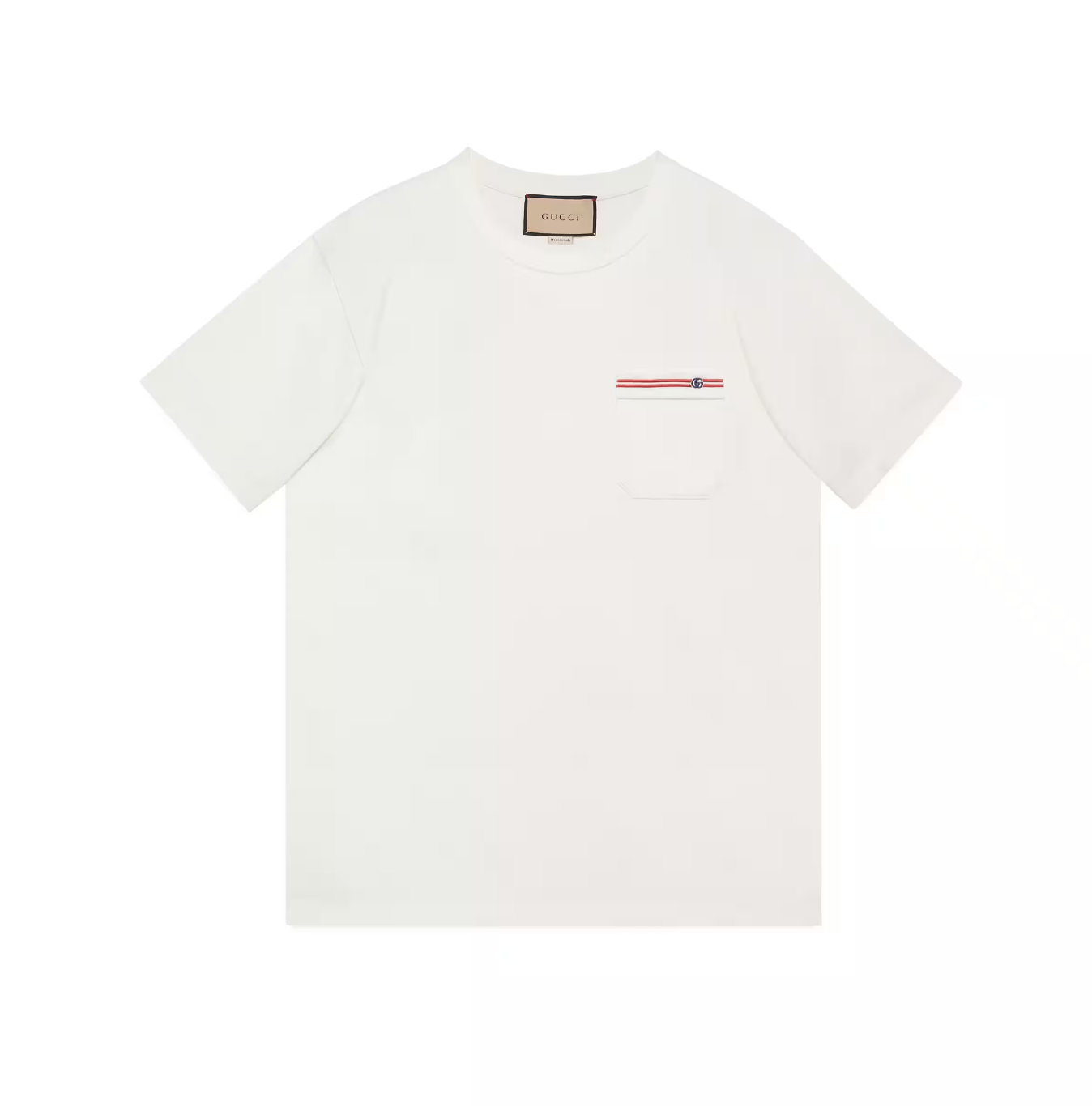 GUCCI Embroidered Pocket Cotton T-shirt