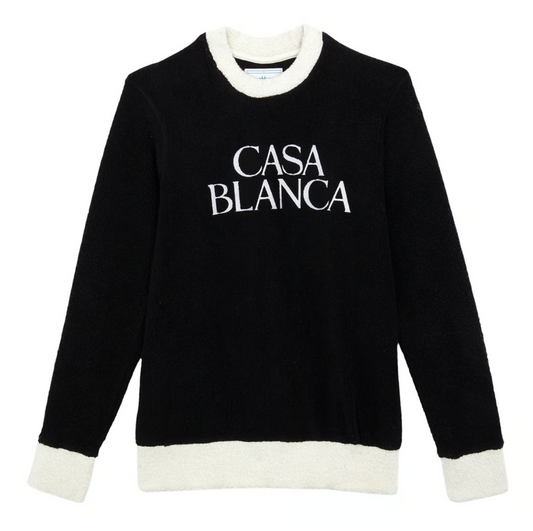 Casablanca Colourblock Embroided Sweatshirt Black