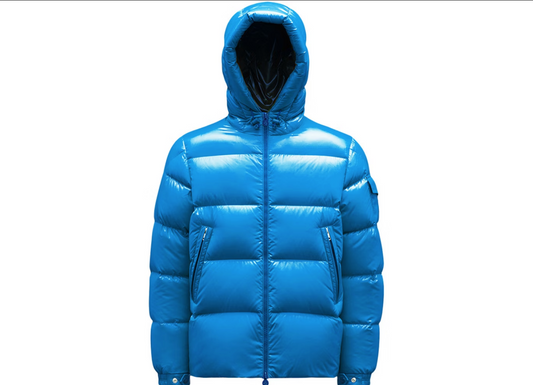 Moncler Ecrins Blue Nylon Down Jacket