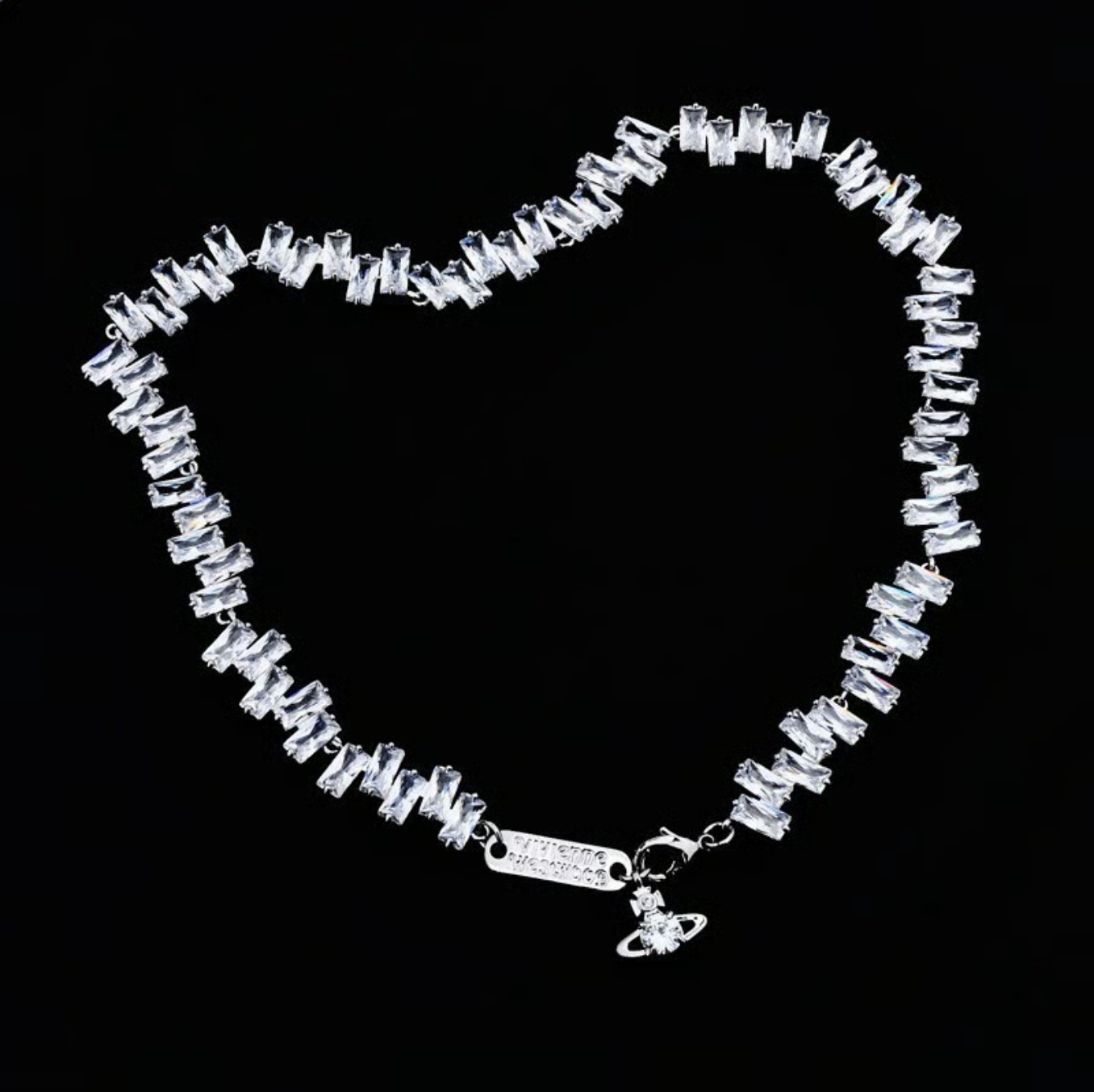Vivienne Westwood Diamante Square Crystal Necklace