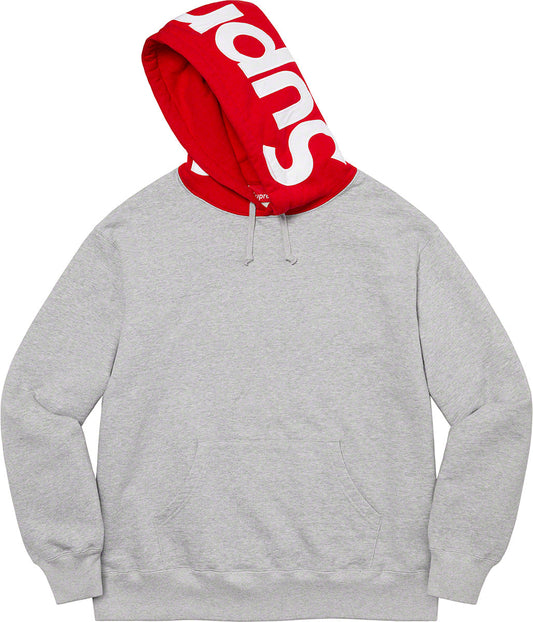Supreme Contrast Hooded Sweatshirt Heather Grey